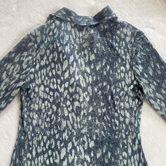L'AGENCE Animal Print V-Neck Long Sleeve Shift Dress Size M - Picture 5 of 9